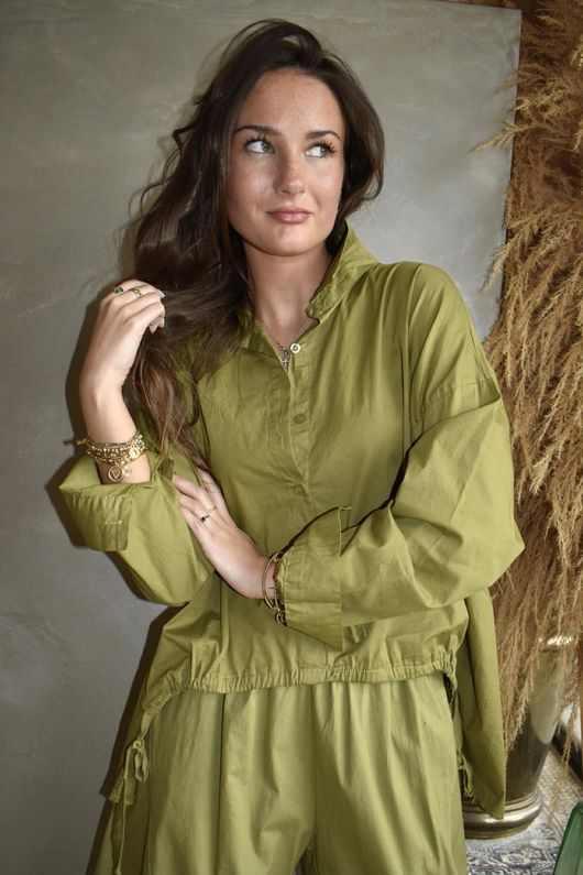Paloma French Tuck Shirt Olive - 